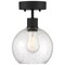 Access Lighting Port Nine Burgundy, Burgundy LED SemiFlush, Matte Black Finish, Seeded Glass 63148LEDDLP-MBL/SDG - alternate 2